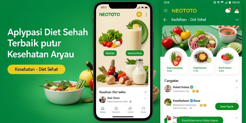 Antarmuka pengguna NEOTOTO yang menarik dan informatif untuk diet sehat.