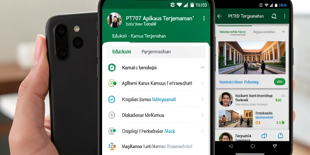 Tampilan antarmuka pengguna PT707 yang modern dan intuitif.