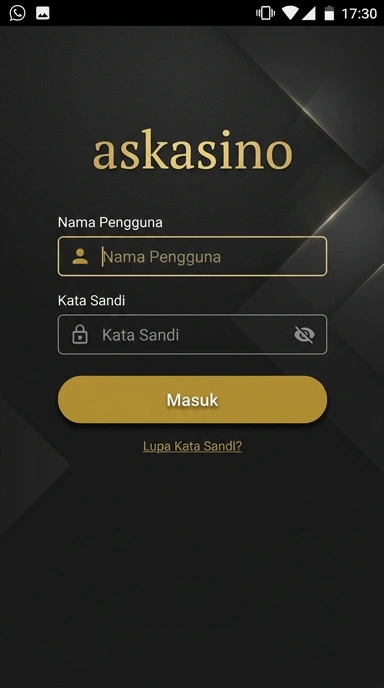 Masuk Akun Askasino untuk Pengguna Android