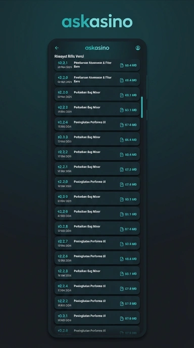 Riwayat Versi Aplikasi askasino untuk Pengguna Android